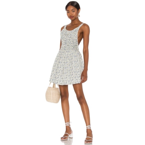 Free People Petunia Mini Dress Large in Tea Combo - Picture 3 of 11